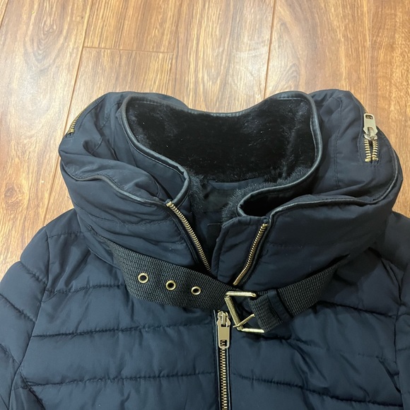 Zara Navy Puffer Jacket - Picture 2 of 5